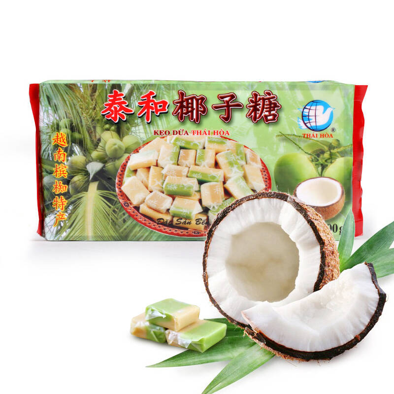 泰国泰和牌榴莲口味椰子糖400g/袋 泰国进口糖果 椰子