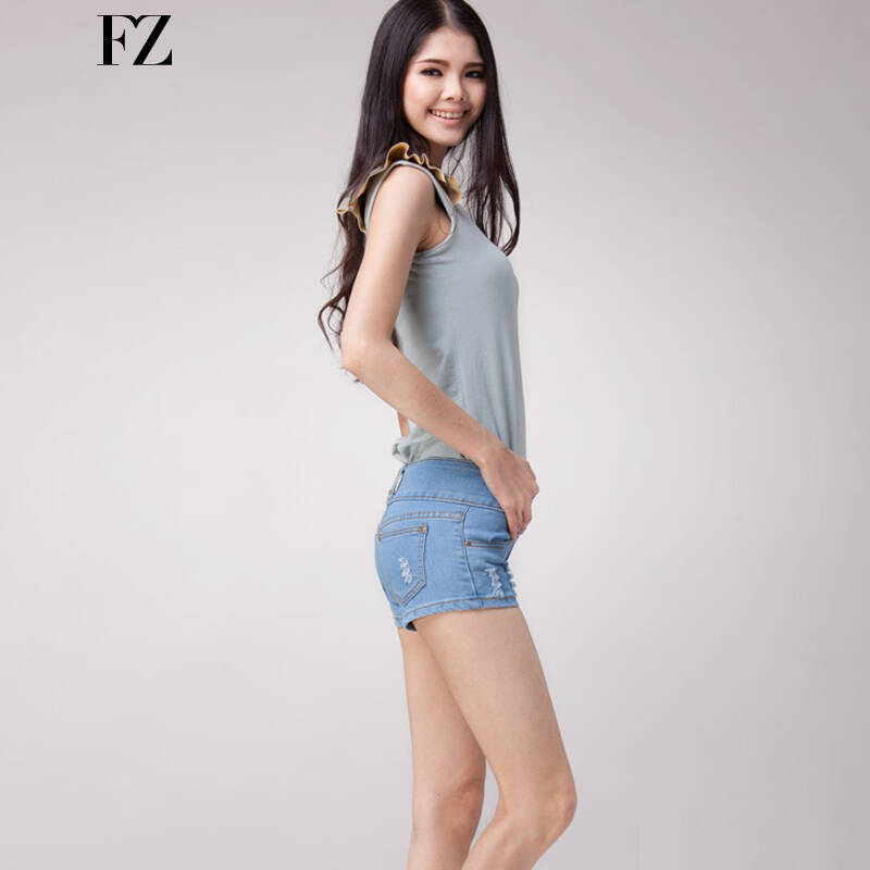 源曼枫2014春夏季新款百搭<em>牛仔短裤女韩</em>休闲