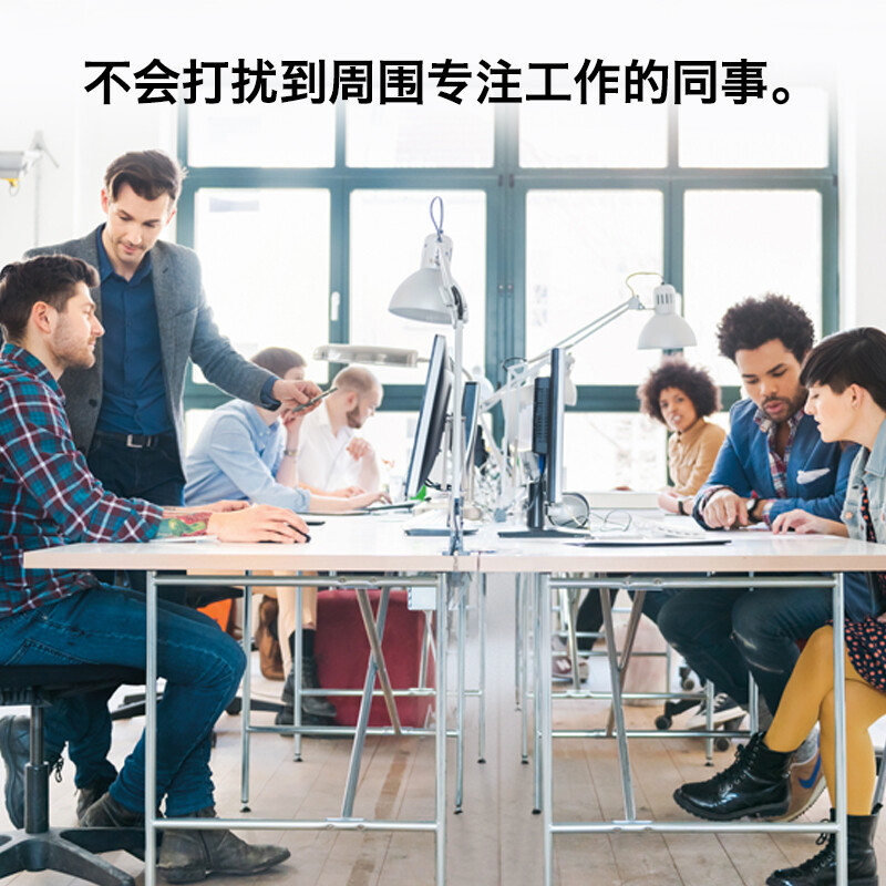 罗技（Logitech）M220 静音鼠标 无线鼠标 办公鼠标 对称鼠标 带无线微型接收器 蓝黑色