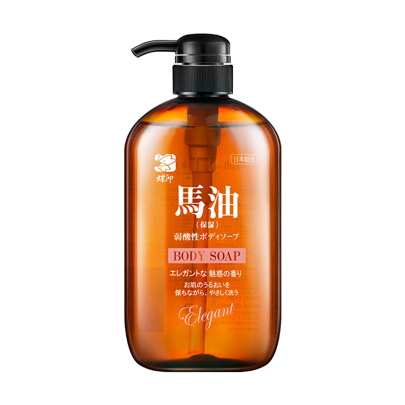 蝶印马油珍珠精华沐浴露600mL 