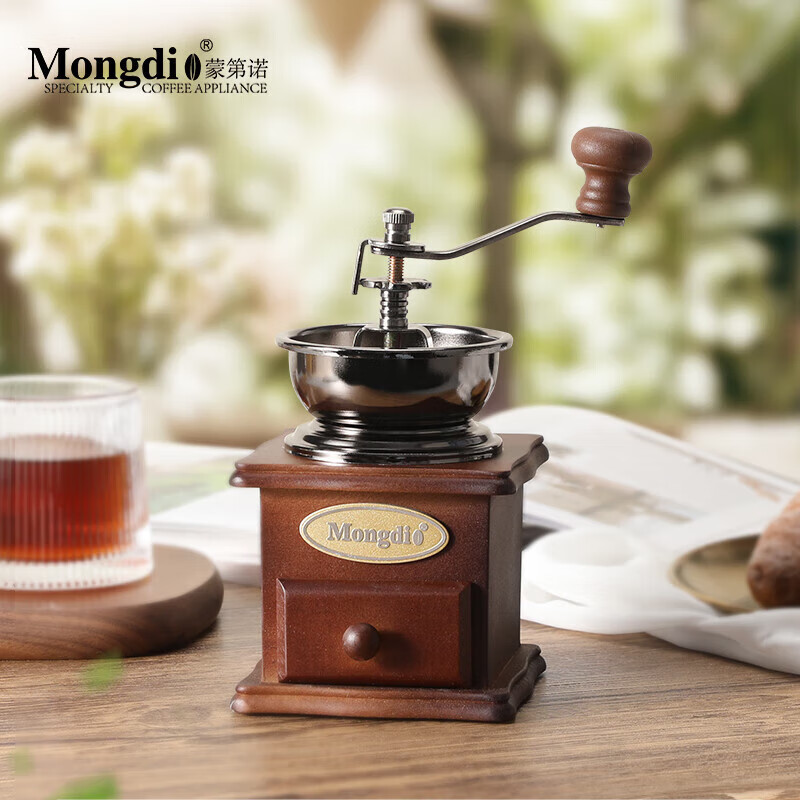 Mongdio 手摇磨豆机 小型家用咖啡豆研磨机手磨咖啡机