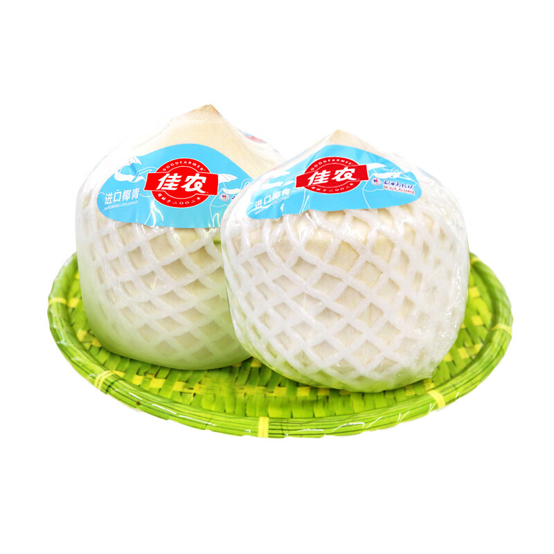 佳农 泰国进口椰青 2粒单果900g+ 赠开椰器吸管 新鲜水果送礼 包邮 泰国进口椰青 900g起 2粒装