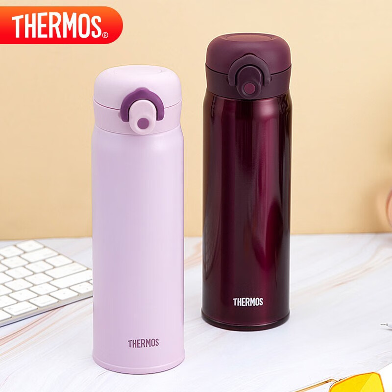 膳魔师（THERMOS）保温杯500毫升男女大容量316钢学生儿童保冷水杯子 TCMO-500S BK