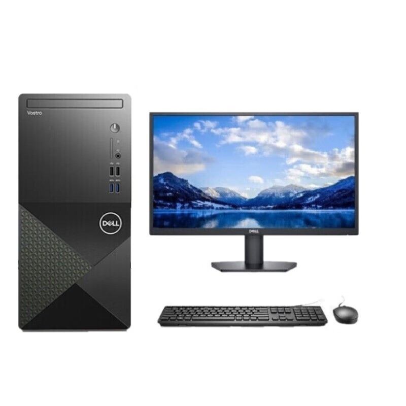 戴尔（DELL）3030 商用台式机电脑 3910升级型号 I5-12400/32G/512G固态/23.8显示器/定制 单主机+23.8显示器I5-12400/32G/512G固态