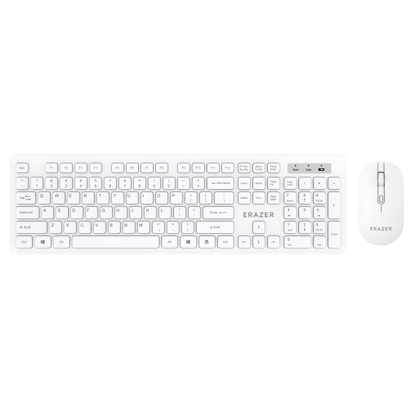 联想（Lenovo）异能者无线键盘鼠标套装 键鼠套装 商务办公鼠标键盘套装 多媒体电脑笔记本键盘KN301（白色）