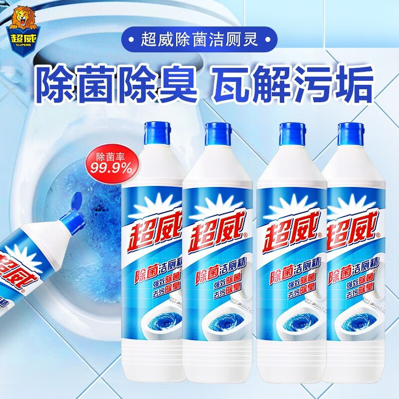 超威（SUPERB） 除菌洁厕精500克/瓶*6 马桶清洁剂洁厕剂 祛味清新 有效除菌除垢 
