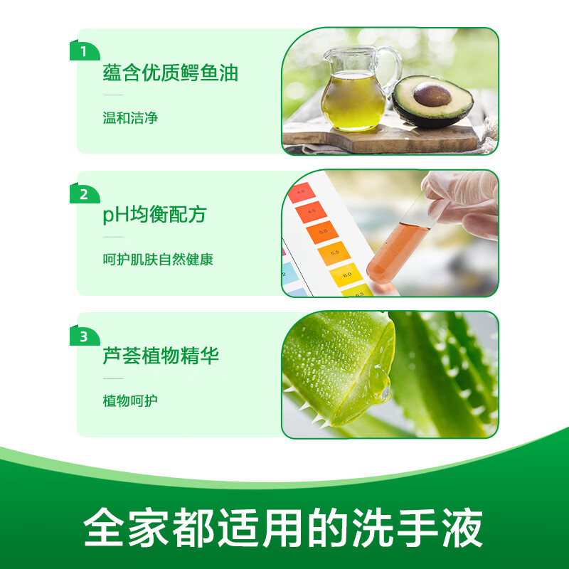 滴露（Dettol）健康抑菌洗手液植物呵护500g 消毒抑菌99.99% 儿童适用不含酒精