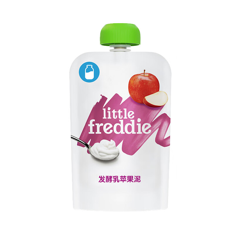 小皮（Little Freddie）苹果酸奶果泥100g*1袋 儿童常温酸奶水果泥 发酵乳酸奶宝宝酸奶泥 苹果酸奶果泥 100g 1袋 【进阶】