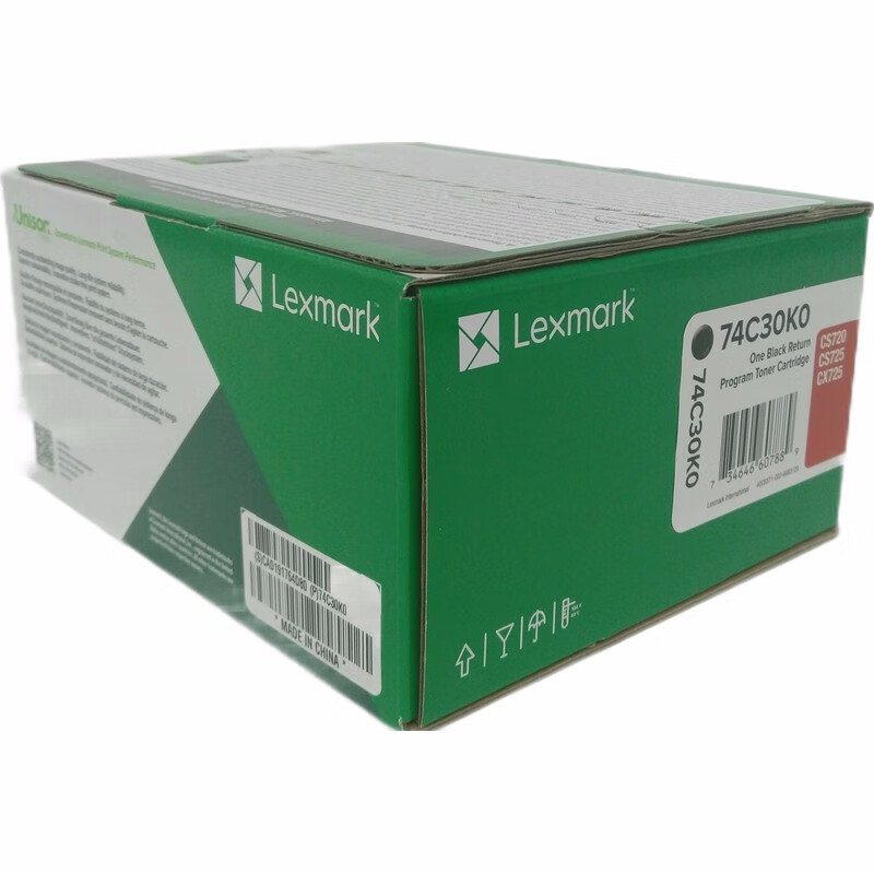 利盟（LEXMARK）74C30K0 黑色粉盒 适用于CS720/725de/CX725de（约3000页）