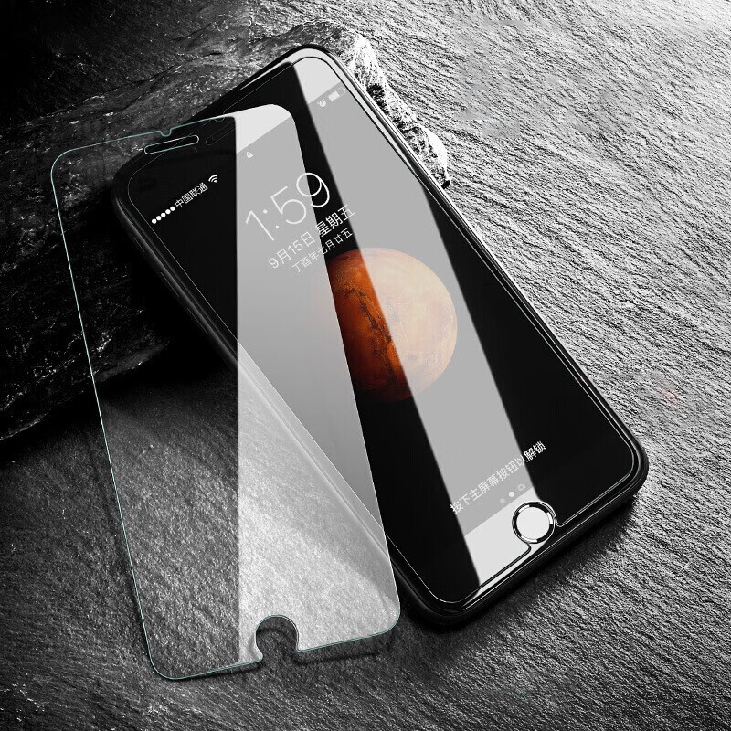ESCASE 苹果8/7/6s/6钢化膜 iphone8/7/6/6s手机膜 高清裂无白边非全屏覆盖手机玻璃前贴膜 【1片装】高清钢化膜玻璃iPhone 6/6s/7/8通用