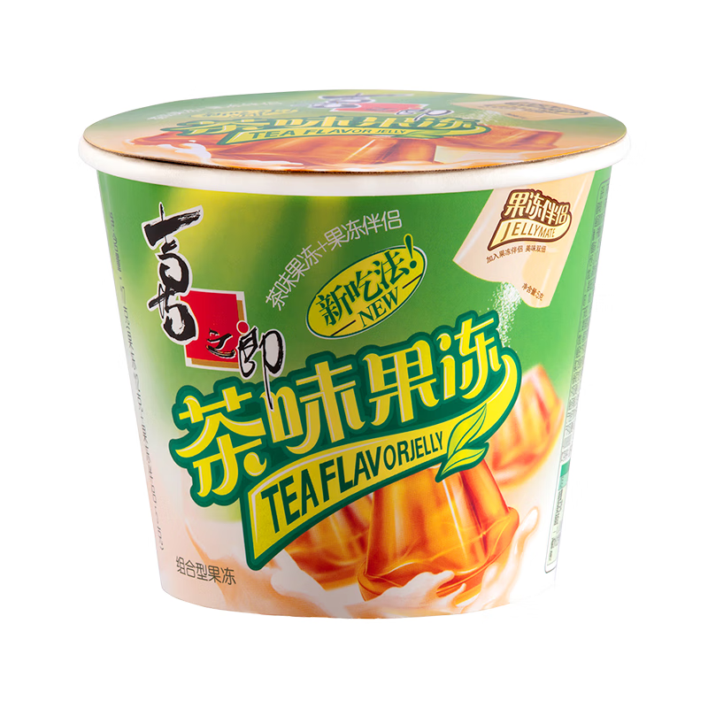 喜之郎茶味果冻117g(5杯)x16桶摇摇冻沾粉果冻 整箱休闲零食大礼包 茶味沾粉果冻117gx16桶