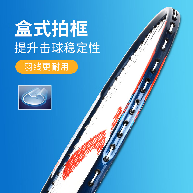 李宁（LI-NING）羽毛球拍2支中杆碳素280碳复合对拍AYPP396（穿线含羽毛球手胶）