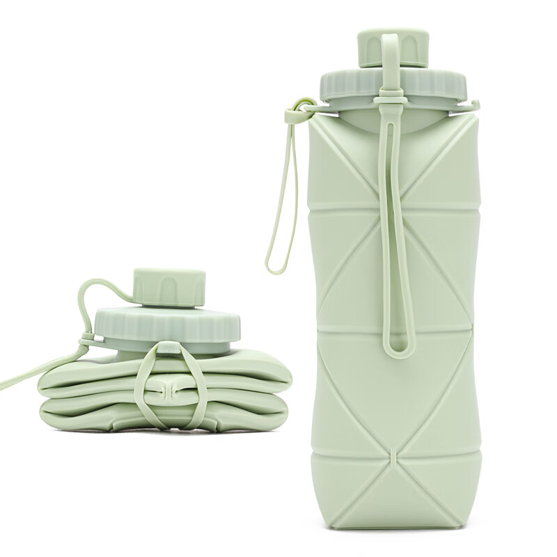 TFO 赛事级收纳户外水杯 徒步登山折叠水壶水杯9502407 绿色 600ml 