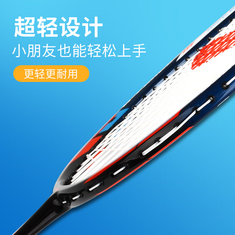 李宁（LI-NING）羽毛球拍2支中杆碳素280碳复合对拍AYPP396（穿线含羽毛球手胶）