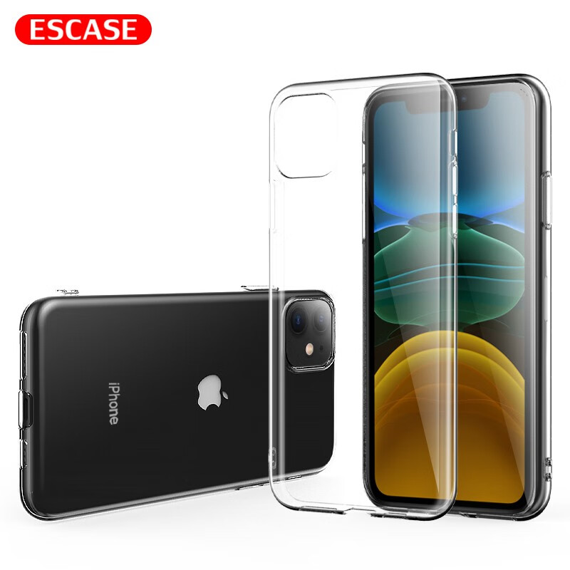 ESCASE 苹果11手机壳iphone11保护套 全包防刮防摔软壳透明软壳适用于苹果11透明 iPhone 11 透明软壳