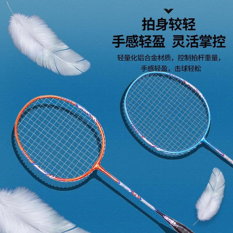 何大屋（Hodtown） 羽毛球对拍 娱乐入门级铝合金时尚对拍2只 情侣羽毛球拍 HDW1314 