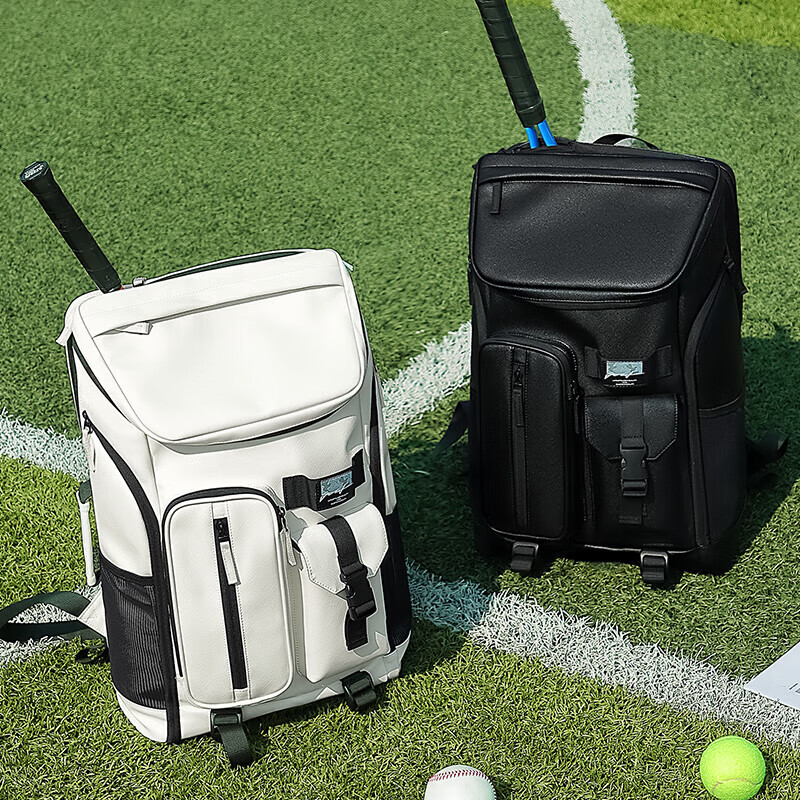 高尔夫（GOLF）双肩包男士网球背包羽毛球包有独立鞋仓学生书包旅行背包女 黑色 黑色