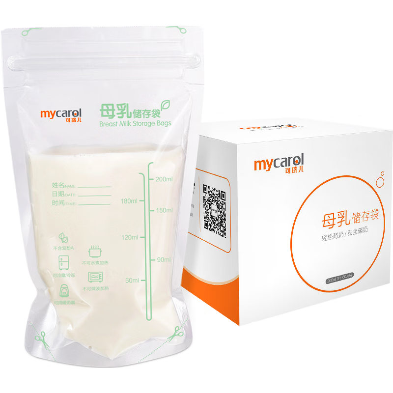 可瑞儿（MyCarol）壶口储奶袋双层封口母乳储存保鲜袋100ML32片 CN-D09 储奶袋100ML32片