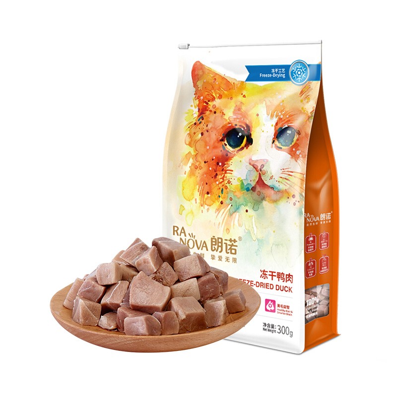 朗诺冻干金枪鱼猫咪零食宠物食品成幼猫粮300g