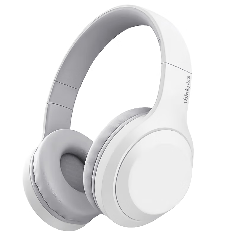 联想（Lenovo）【热销50万件】头戴式无线蓝牙耳机电竞游戏有线两用 重低音乐运动降噪通用苹果小米手机 TH10白色 白色【通话降噪｜9D环绕音】 