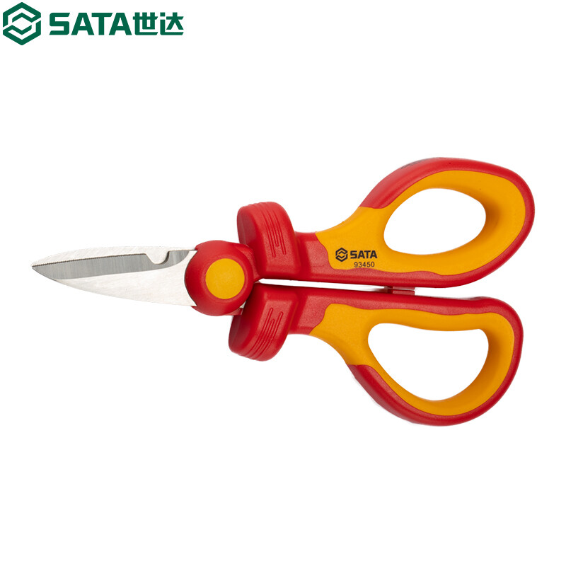 世达 SATA 93450 VDE绝缘电工剪160MM  93450