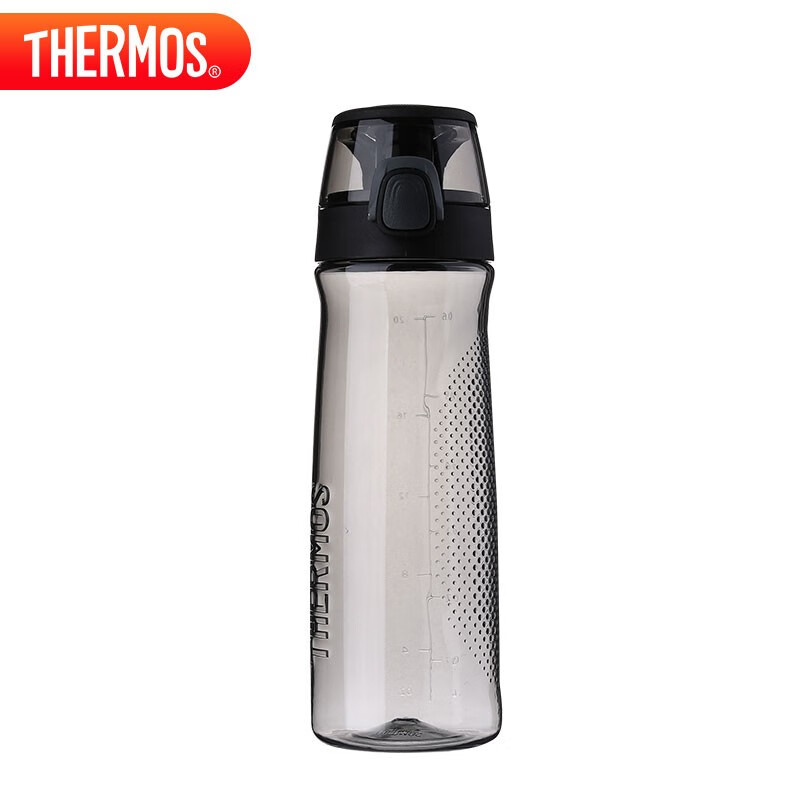 膳魔师（THERMOS）朱一龙同款Tritan塑料水杯700ML运动水杯TCSD-700小哑铃   BK黑灰