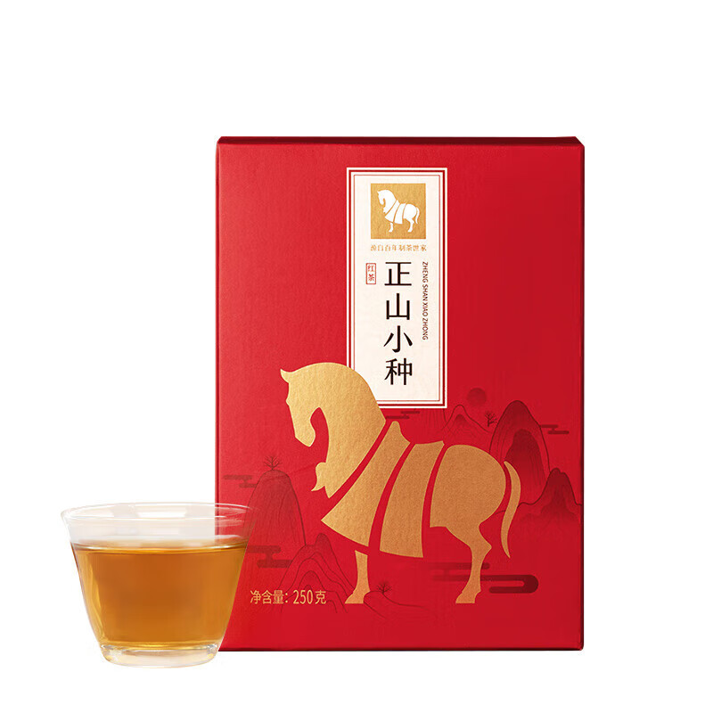 八马茶业 武夷山原产红茶正山小种红茶盒装 250g 