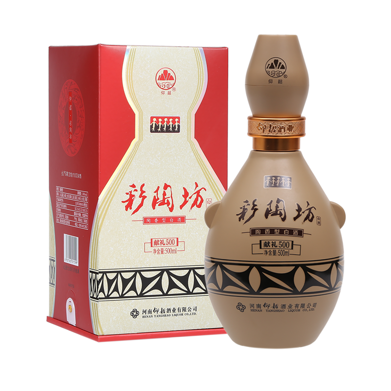 仰韶彩陶坊 献礼500 白酒 50度 500ml*1 单瓶装 纯粮食酿制 中秋送礼  500mL 1瓶 献礼500单瓶