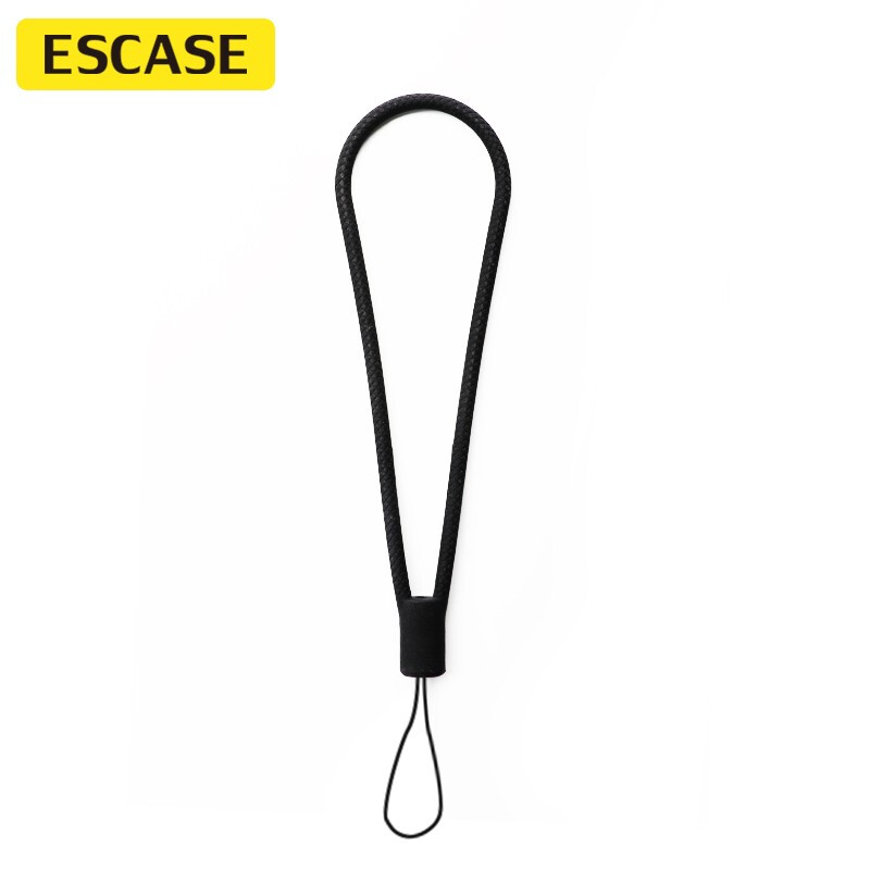 ESCASE 手机挂绳 相机硅胶手腕绳钱包U盘钥匙证件挂饰苹果iPhone16华为mate70pro等手机软款ES-XS4优雅黑 优雅黑硅胶挂绳丨闪电到家