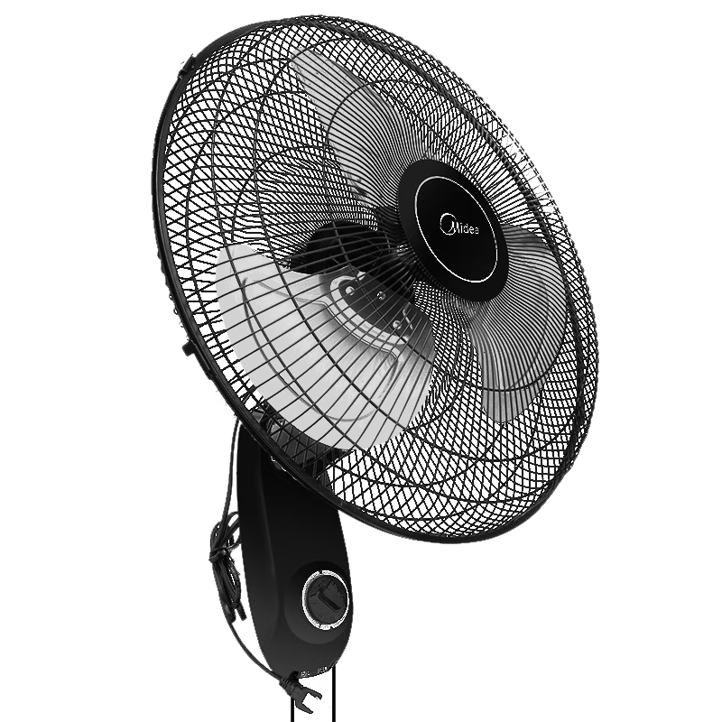 美的（Midea）壁扇挂壁式工业金属扇商业广角摇头大风量壁挂式交流定频风扇20吋大头扇挂墙壁电风扇 FW45-20B 【工业级】金属铝叶款