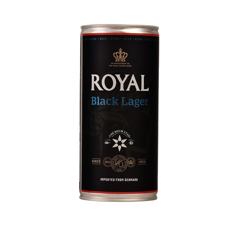 ROYAL[BROWN] 丹麦原装进口黑啤酒1L*12听 整箱装 