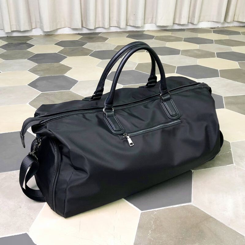 viney旅行包男短途出差旅游行李袋大容量干湿分离运动健身包手提包男女旅行袋(黑色)
