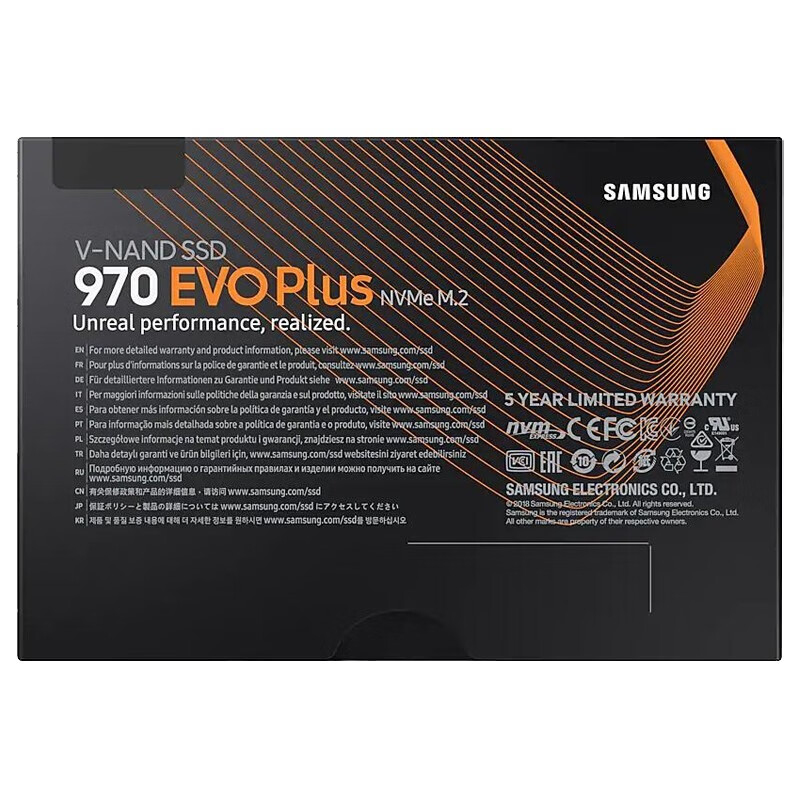 三星SSD固态硬盘台式机笔记本电脑主机DIY组装机硬盘 970EVO Plus-NVMe-M.2-250G