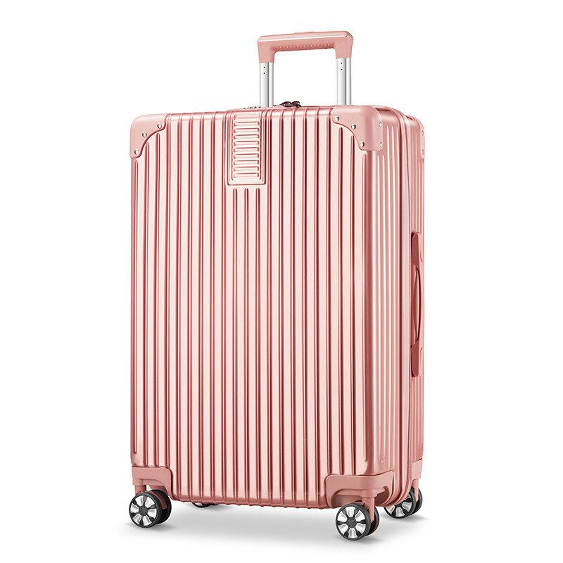 梵地亚（Vantiiear）行李箱男28英寸拉杆箱女大容量飞机旅行箱密码箱皮箱子玫瑰金