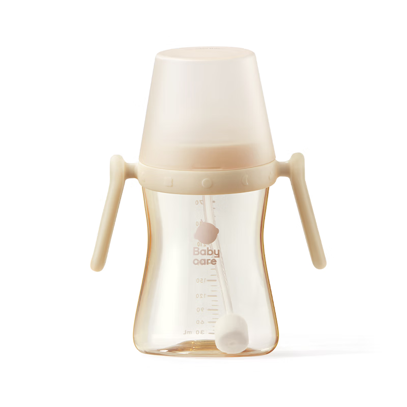 babycare吸管奶瓶1-3岁直饮婴儿PPSU大宝宝学饮杯12月+带重力球奶瓶300ml
