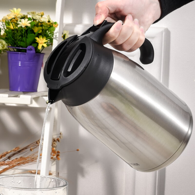 虎牌（TIGER） 保温壶不锈钢便携式热水瓶保温瓶热水壶保温壶魔法瓶 PWM-A16C 不锈钢色XC