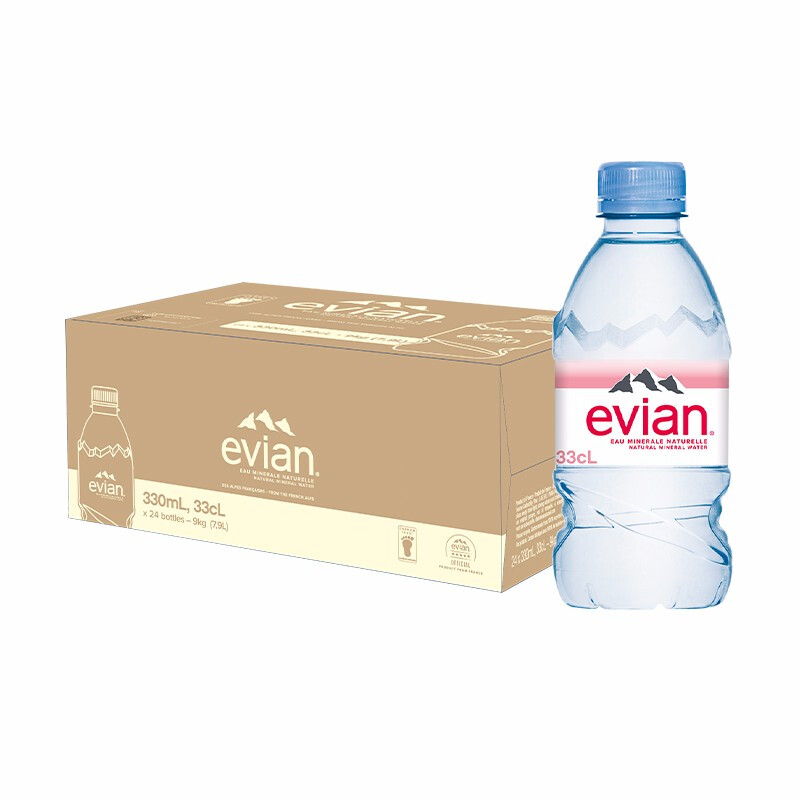 依云（evian）法国原装进口矿泉水 330ml*24瓶(软瓶)饮用水新老包装随机发货 330ml*24瓶（软瓶装）