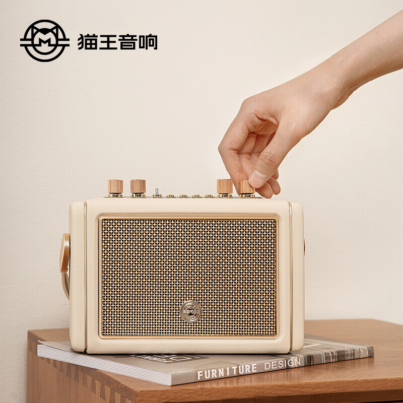猫王收音机猫王音响蓝牙音箱无线家用电脑音响手提式低音炮户外音响桌面音箱 M3韵律白 M3 韵律白