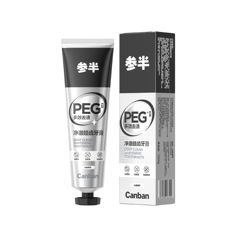 参半  净澈皓齿牙膏冰暴薄荷味120g