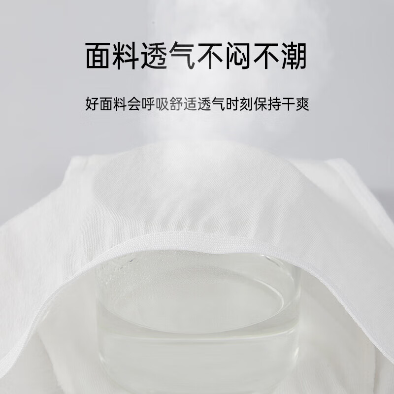 真艾丰男士精梳棉一次性三角内裤3XL-5条装*4 1 白色 