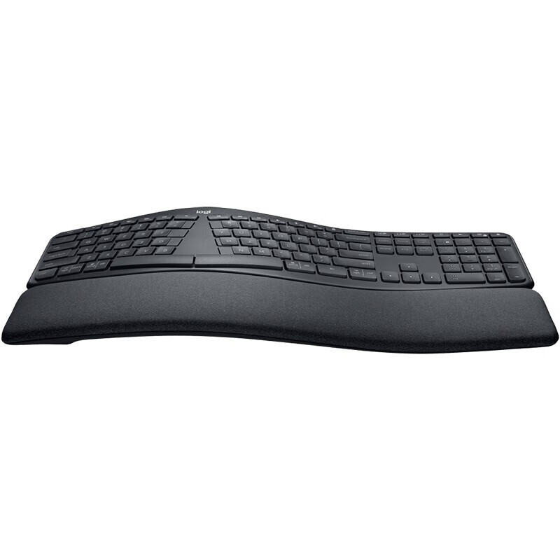 罗技（Logitech）ERGO K860 无线蓝牙键盘 多操作系统键盘 人体工学分体式键盘 多设备匹配办公键盘 黑色