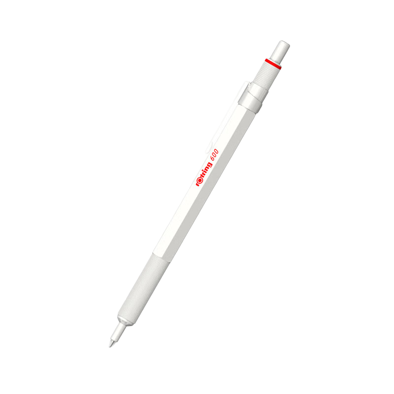 红环（rOtring）圆珠笔 高颜值办公用品学生书写绘画制图设计专业文具600系列 珍珠白圆珠笔 黑色笔芯 600圆珠笔珍珠白M
