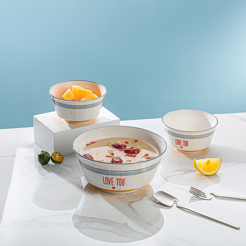 可美瑞特  新骨瓷陶瓷碗三件套YTXGC/L3