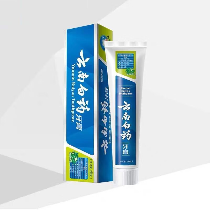 云南白药 牙膏 清新口气 护理清洁 强健口腔 薄荷香型230g*3支 