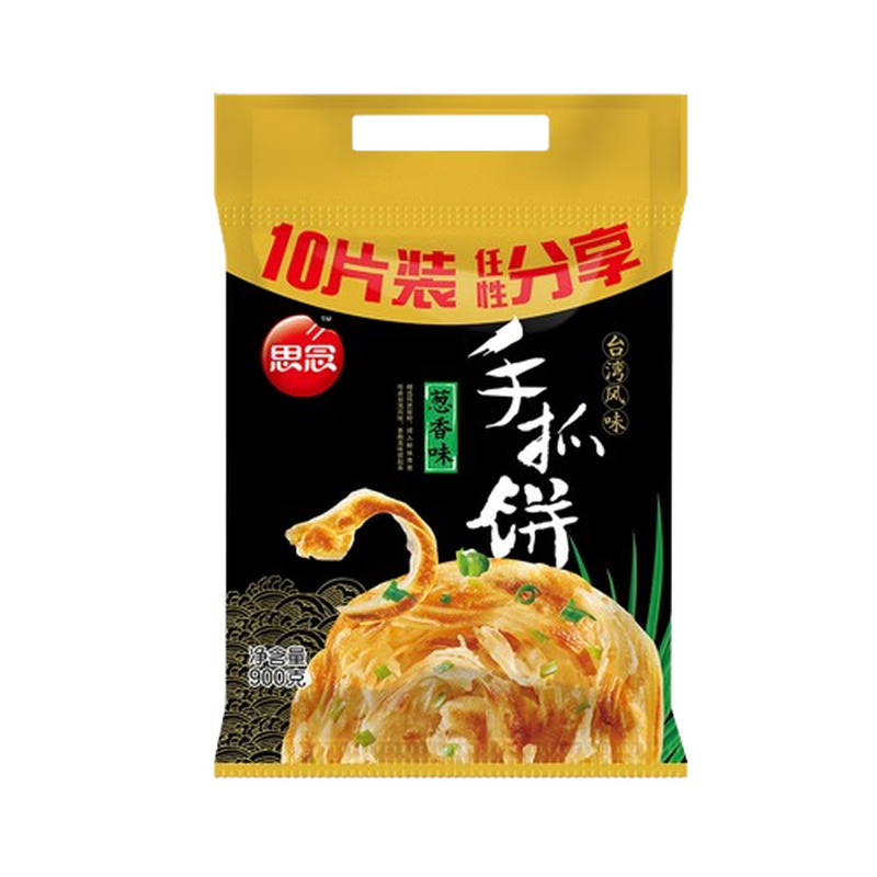 思念 葱香手抓饼900g*3 方便速食早餐点心速冻面点 葱香手抓饼 900g *3