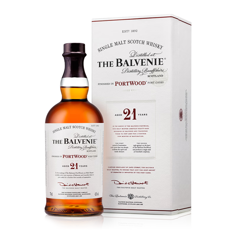 苏格兰百富（The Balvenie）21年陈酿 单一麦芽威士忌 洋酒礼盒700ml【热剧同款】 【人气星品】核心21年 700ml