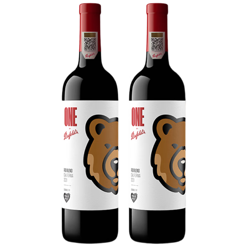 奔富（Penfolds）奔富一号联名Human made加州混酿红葡萄酒 原瓶进口 750ml*2支 美国双支