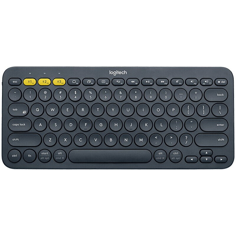 罗技（Logitech）K380 键盘 无线蓝牙键盘 办公键盘 女性 便携 超薄键盘 笔记本键盘 深灰色