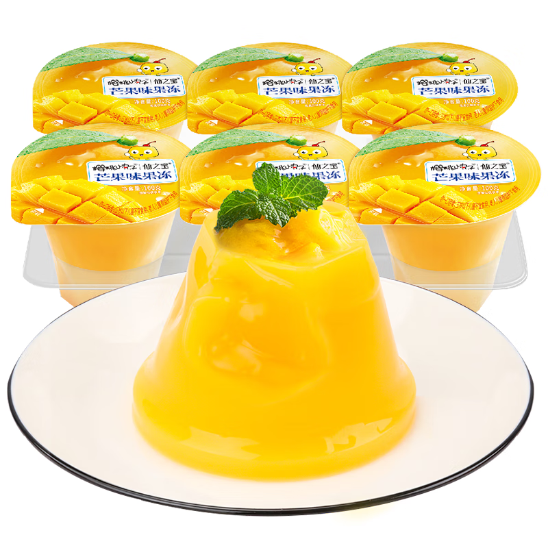 樱桃小丸子大杯果冻儿童零食休闲食品芒果味蒟蒻0脂健康下午茶礼物100g*6杯 100g*6大杯清甜芒果味果冻