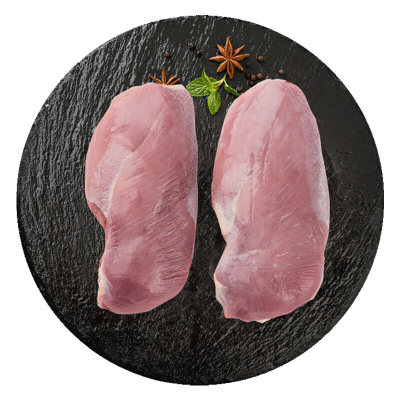 六和去皮鸭胸肉  2斤  樱桃谷鸭冷冻鸭胸健身烧烤食材 去皮鸭胸肉 1kg